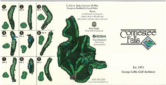Connestee Golf Course Score Card